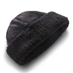 New Double Plush Velour Hat with Sherpa Cuff Women Hats|Women's Accessories