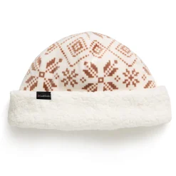 New Double Plush Velour Hat with Sherpa Cuff Women Hats|Women's Accessories