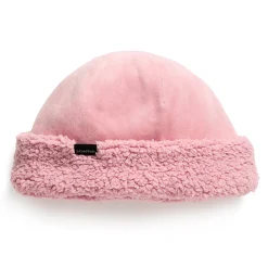 New Double Plush Velour Hat with Sherpa Cuff Women Hats|Women's Accessories