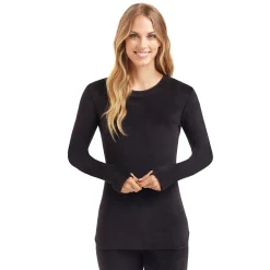 Discount Double Plush Velour Long Sleeve Crew Women Long Sleeves
