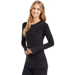 Discount Double Plush Velour Long Sleeve Crew Women Long Sleeves