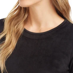Discount Double Plush Velour Long Sleeve Crew Women Long Sleeves