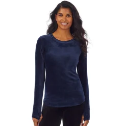 Discount Double Plush Velour Long Sleeve Crew Women Long Sleeves