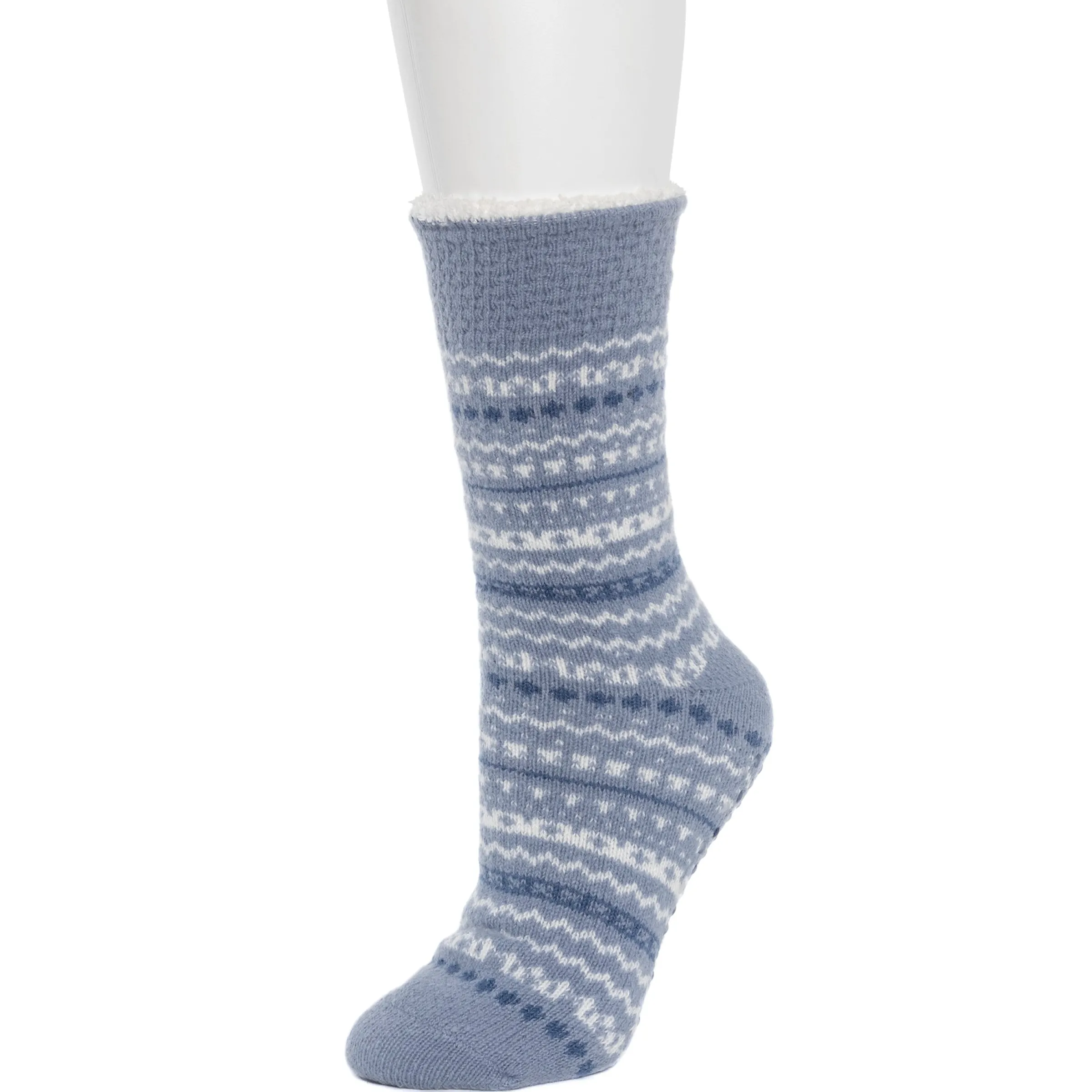 Online Fairisle Popcorn Cozy Lined Lounge Crew Sock Women Socks|Women's Accessories