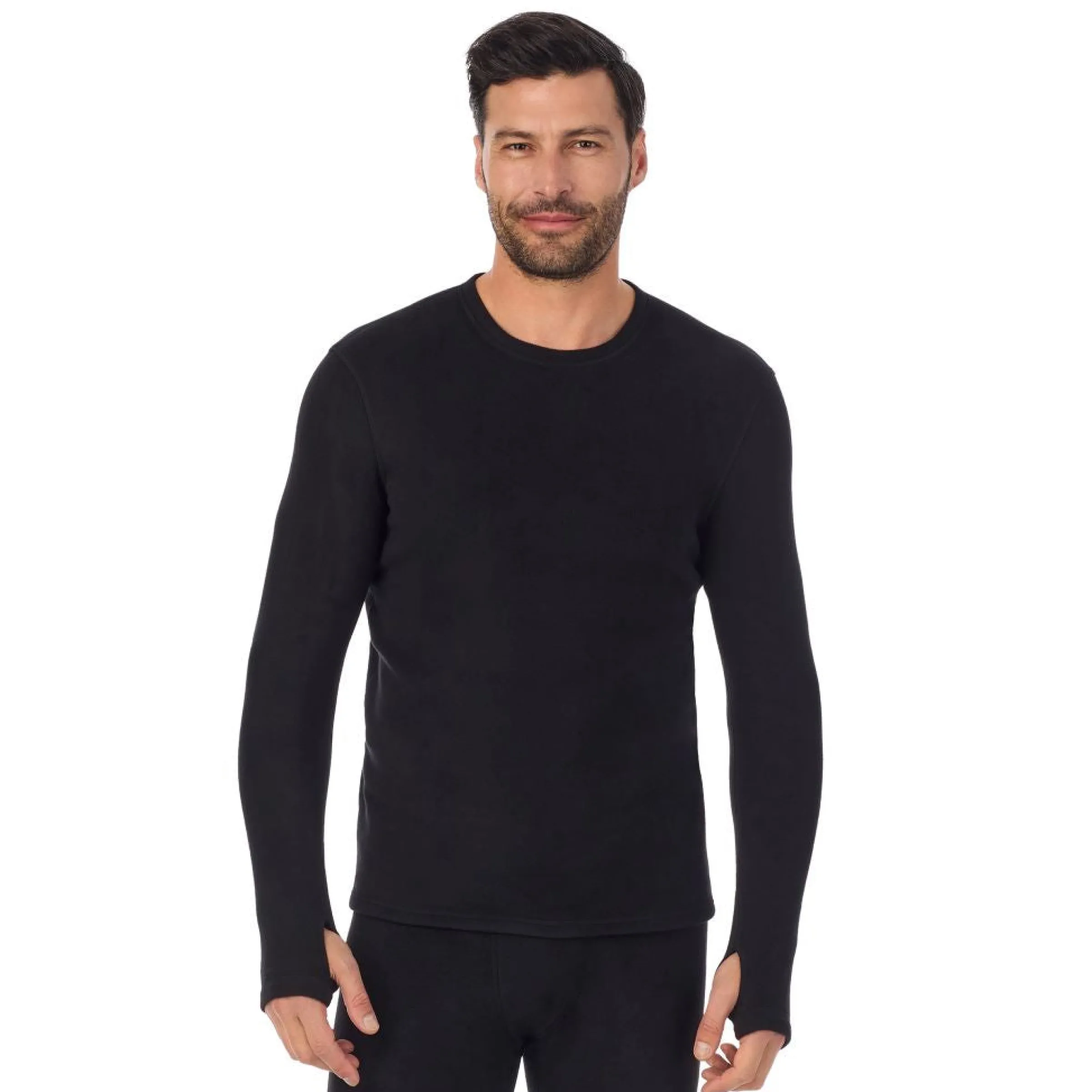 Online Fleecewear Long Sleeve Crew Tops