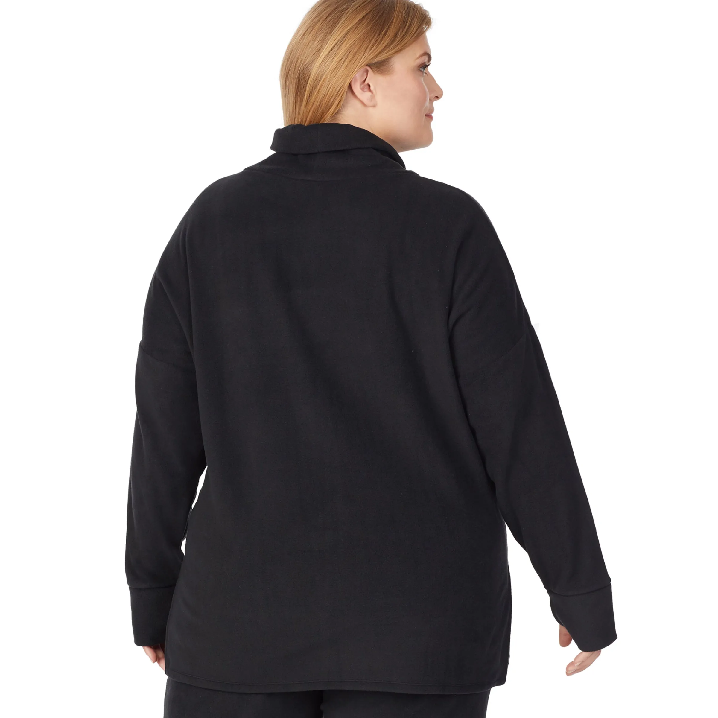 Online Fleecewear With Stretch Long Sleeve Tunic PLUS Women Plus Size|Lounge