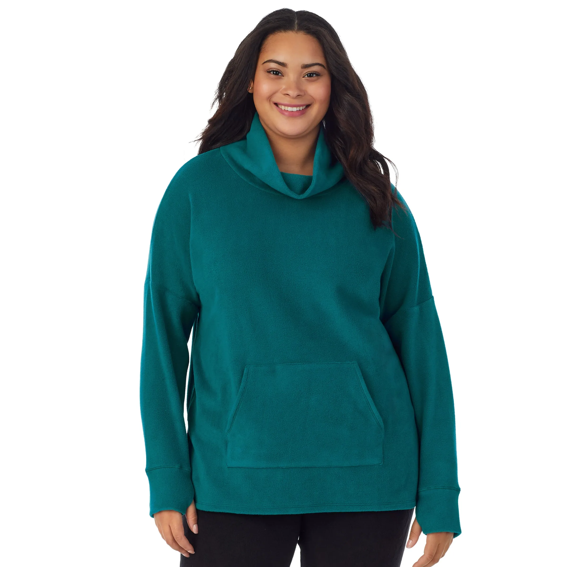 Online Fleecewear With Stretch Long Sleeve Tunic PLUS Women Plus Size|Lounge