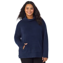 Online Fleecewear With Stretch Long Sleeve Tunic PLUS Women Plus Size|Lounge