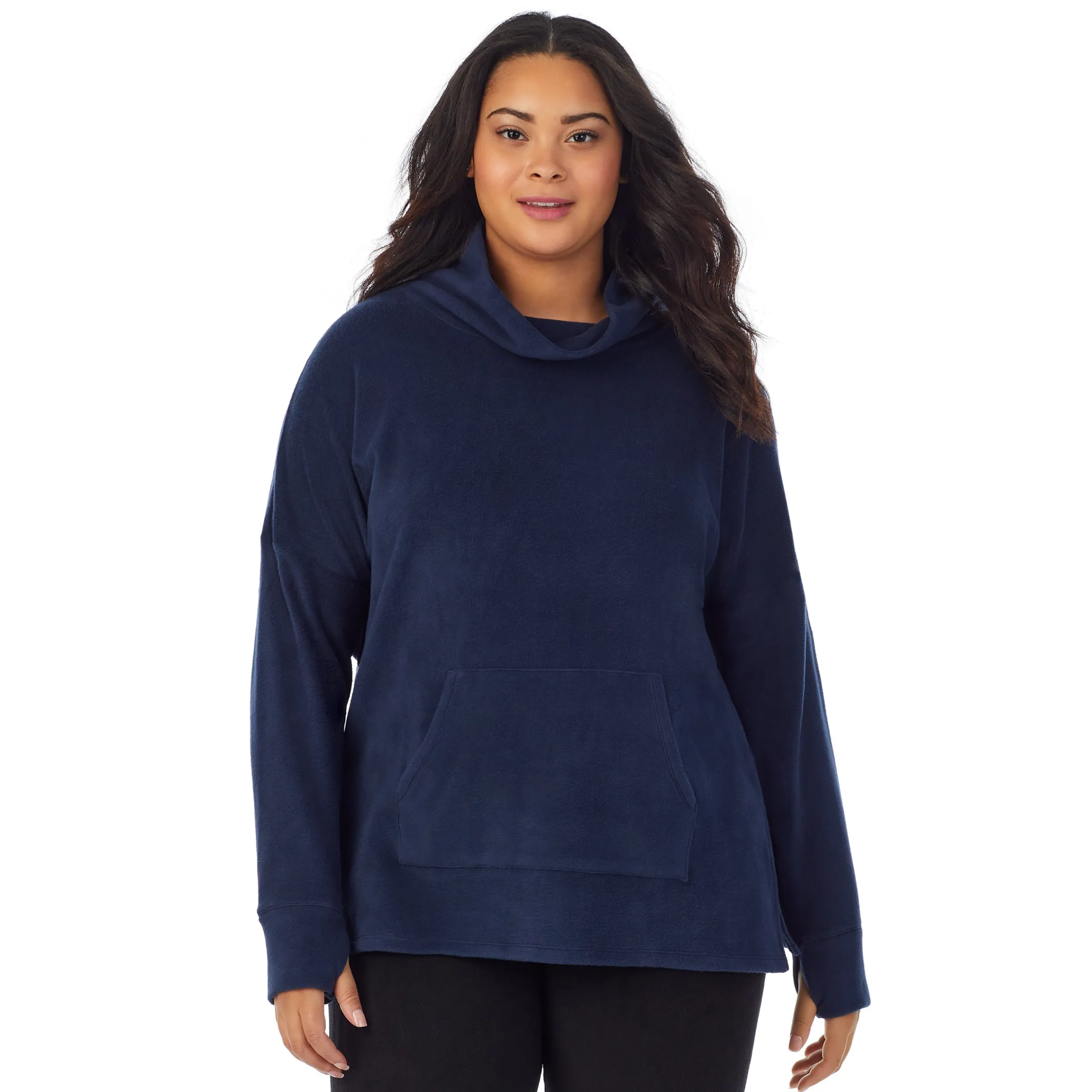 Online Fleecewear With Stretch Long Sleeve Tunic PLUS Women Plus Size|Lounge