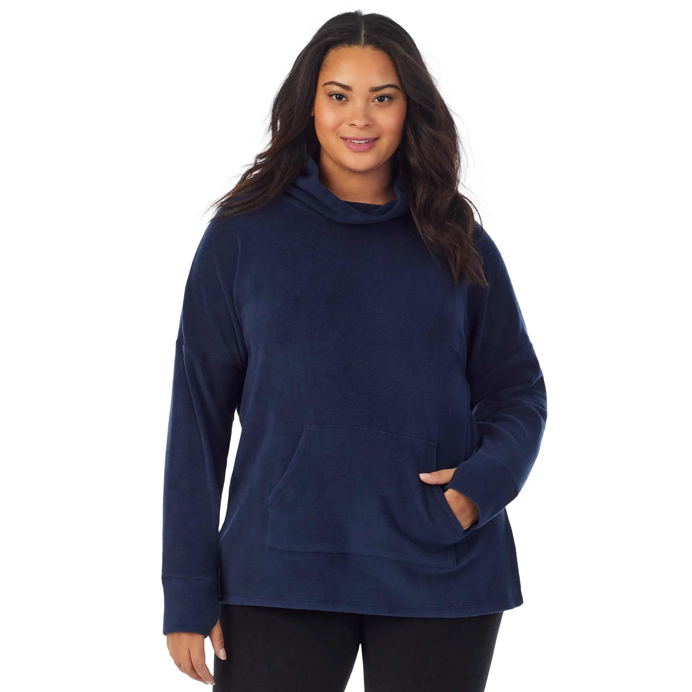 Online Fleecewear With Stretch Long Sleeve Tunic PLUS Women Plus Size|Lounge