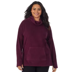 Online Fleecewear With Stretch Long Sleeve Tunic PLUS Women Plus Size|Lounge