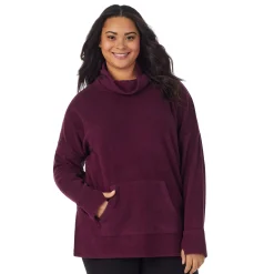 Online Fleecewear With Stretch Long Sleeve Tunic PLUS Women Plus Size|Lounge