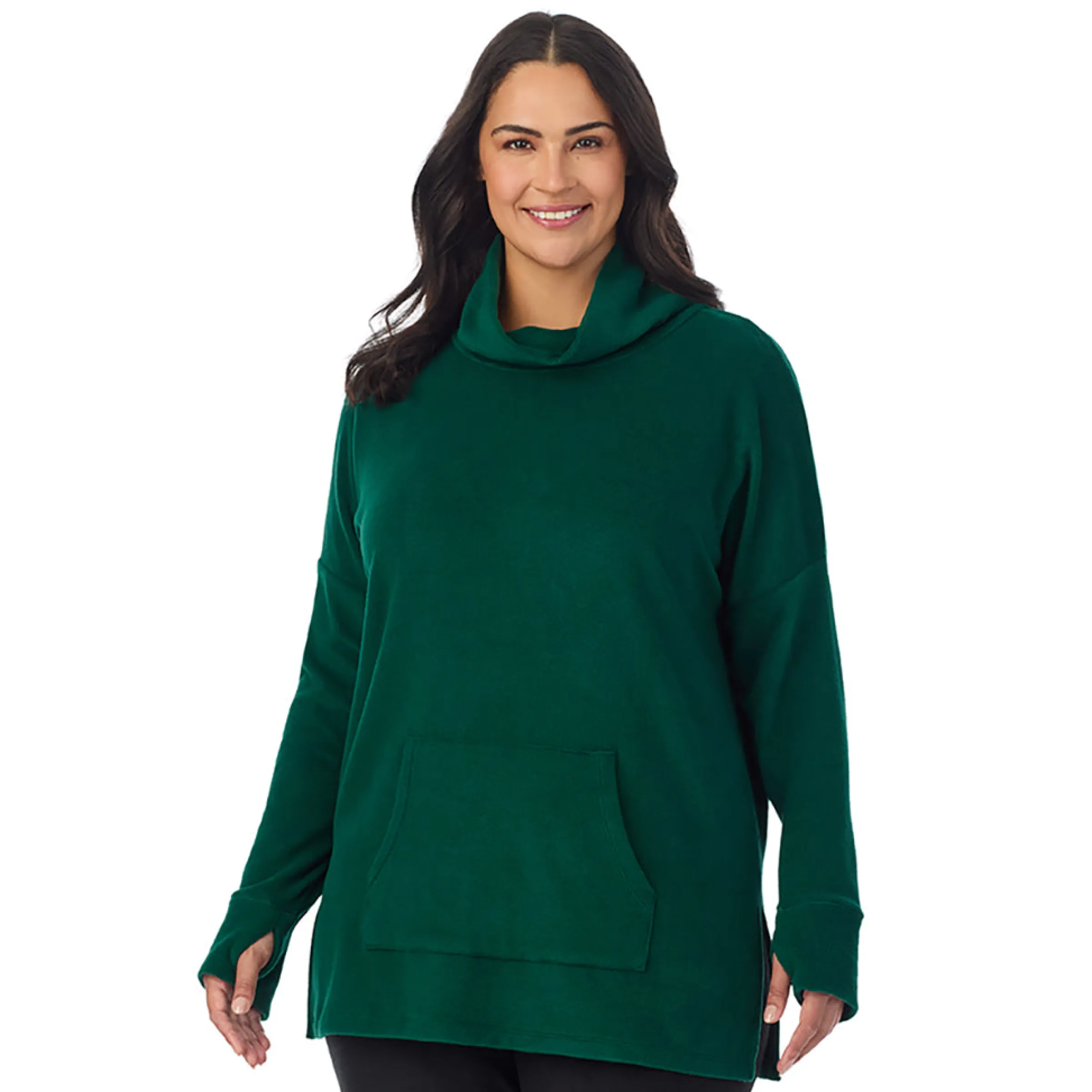 Online Fleecewear With Stretch Long Sleeve Tunic PLUS Women Plus Size|Lounge
