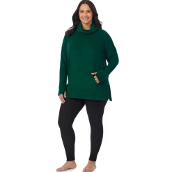 Online Fleecewear With Stretch Long Sleeve Tunic PLUS Women Plus Size|Lounge