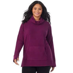 Online Fleecewear With Stretch Long Sleeve Tunic PLUS Women Plus Size|Lounge