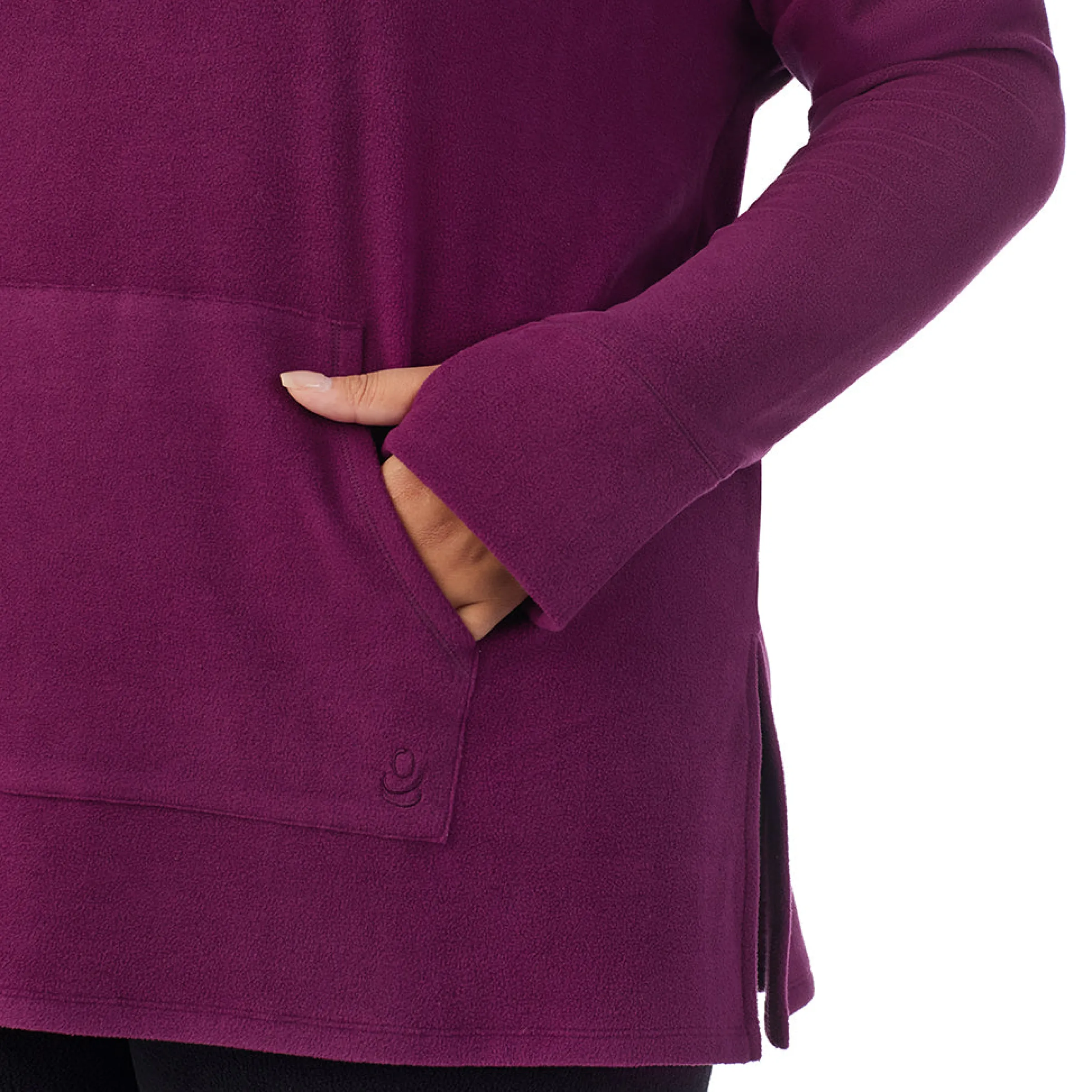 Online Fleecewear With Stretch Long Sleeve Tunic PLUS Women Plus Size|Lounge