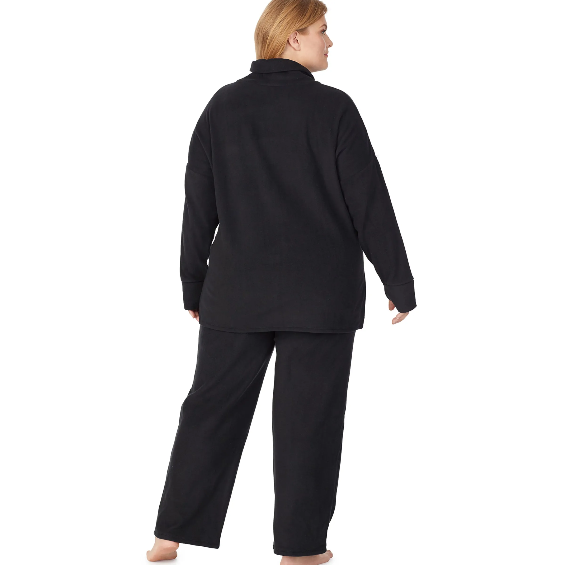 Online Fleecewear With Stretch Long Sleeve Tunic PLUS Women Plus Size|Lounge