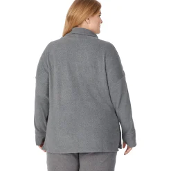 Online Fleecewear With Stretch Long Sleeve Tunic PLUS Women Plus Size|Lounge