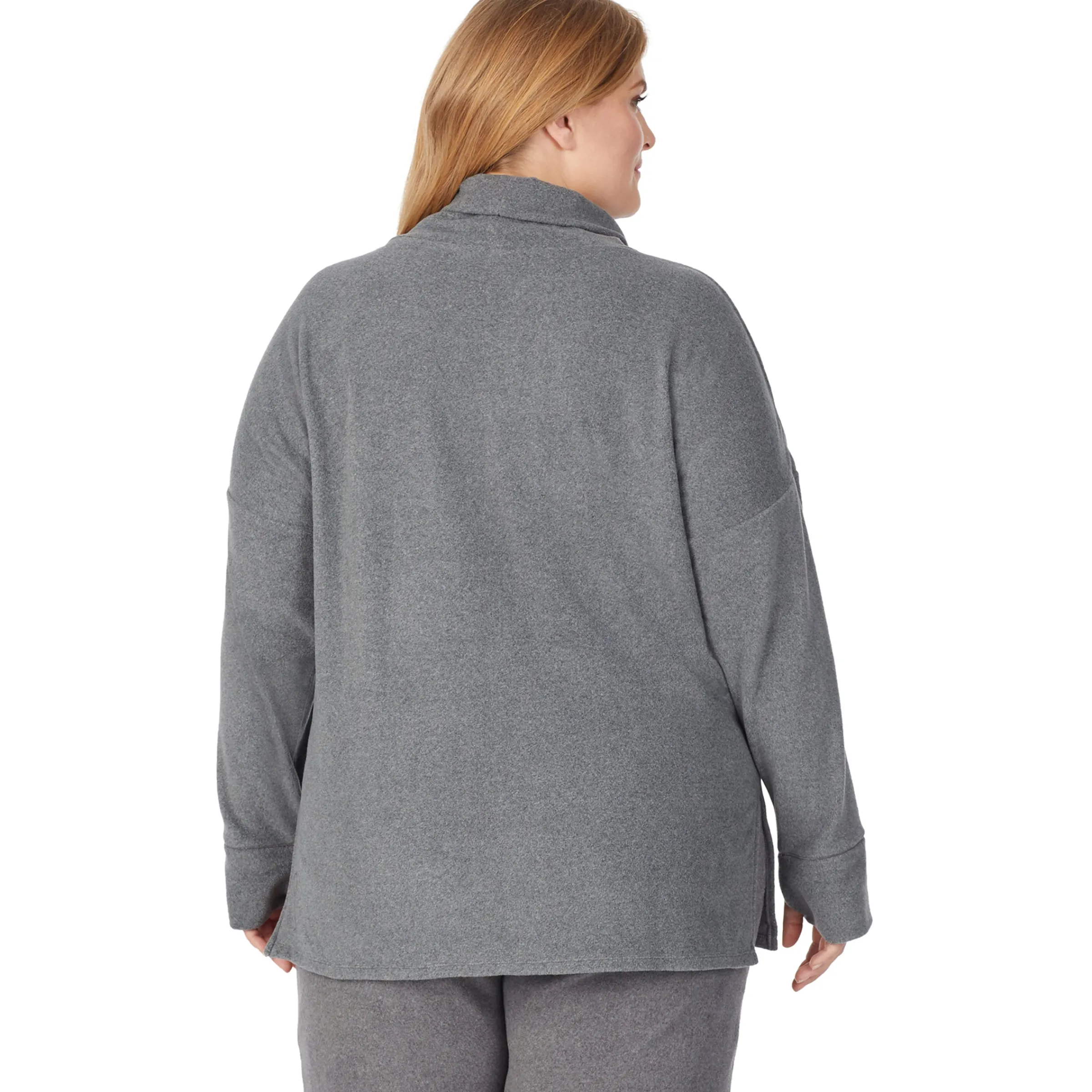 Online Fleecewear With Stretch Long Sleeve Tunic PLUS Women Plus Size|Lounge
