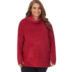 Online Fleecewear With Stretch Long Sleeve Tunic PLUS Women Plus Size|Lounge