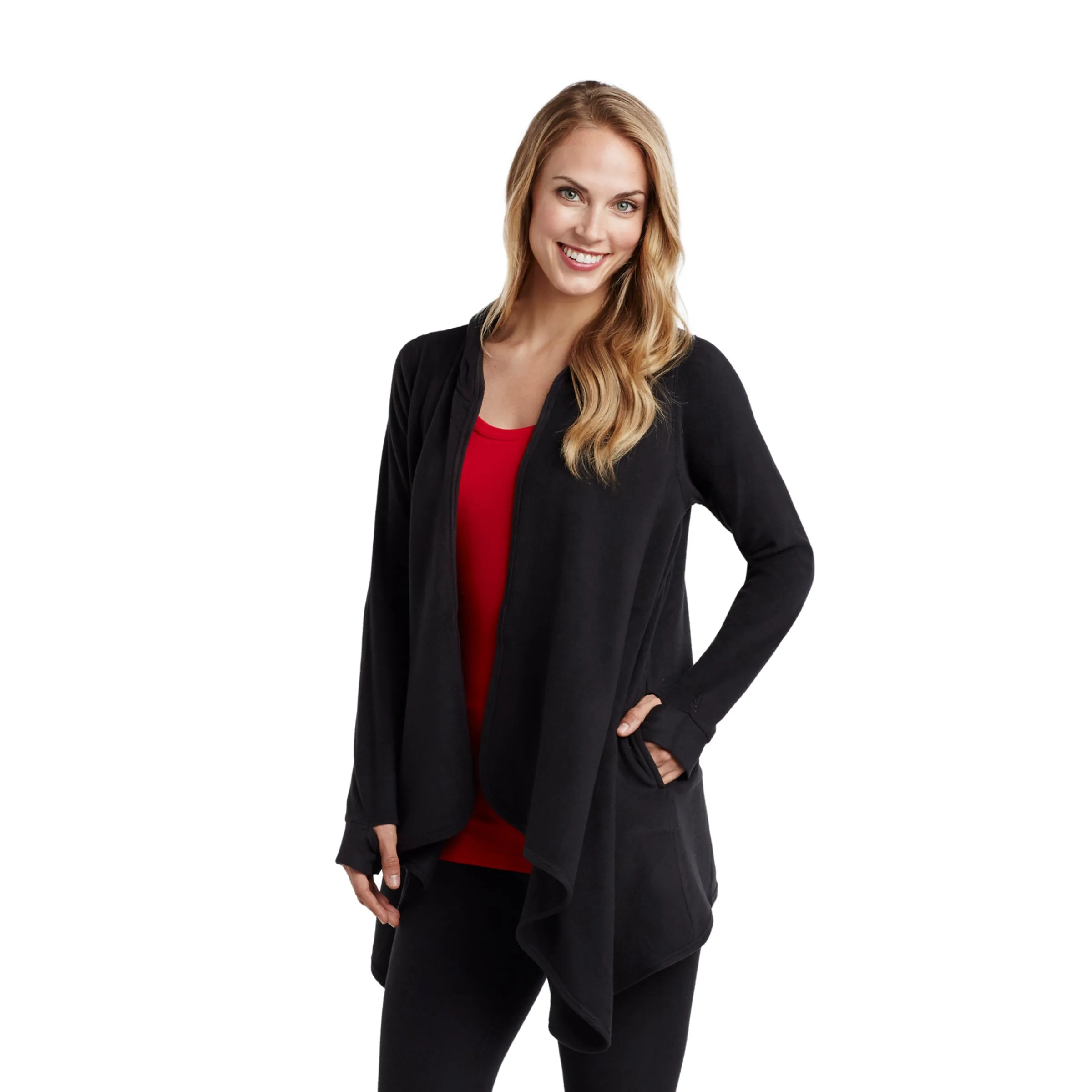 Discount Fleecewear With Stretch Long Sleeve Hooded Wrap Women Lounge|Wraps + Hoodies