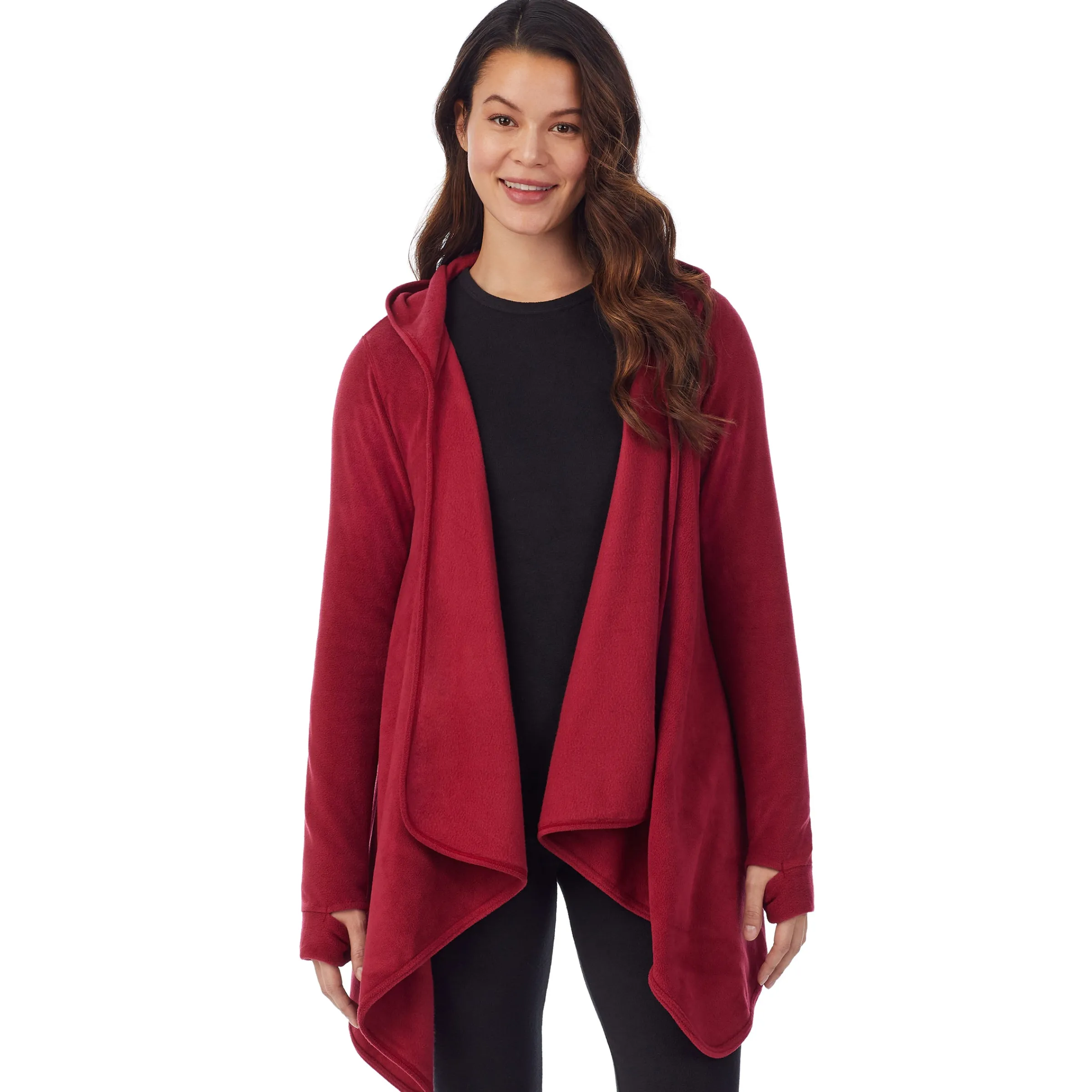 Discount Fleecewear With Stretch Long Sleeve Hooded Wrap Women Lounge|Wraps + Hoodies