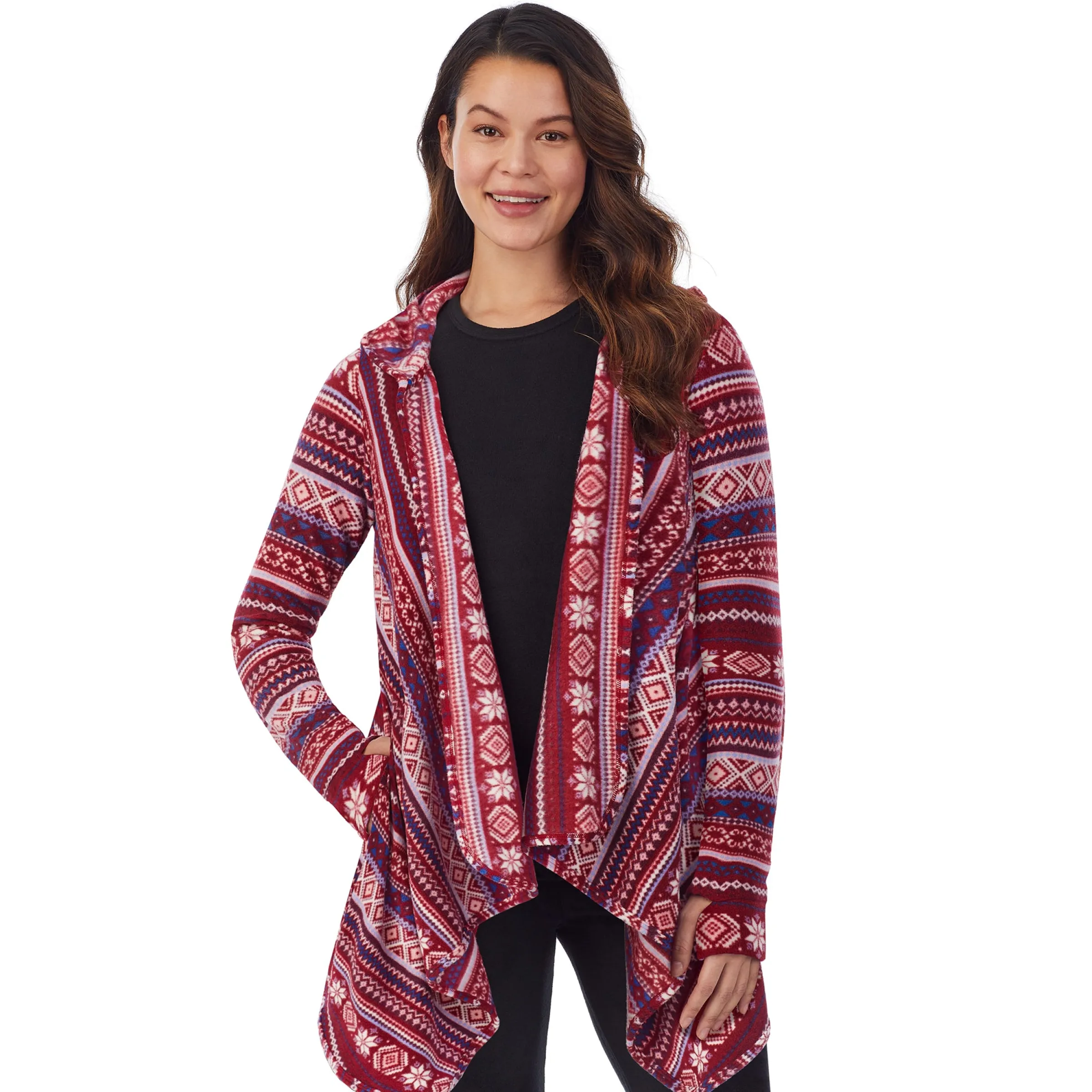Discount Fleecewear With Stretch Long Sleeve Hooded Wrap Women Lounge|Wraps + Hoodies