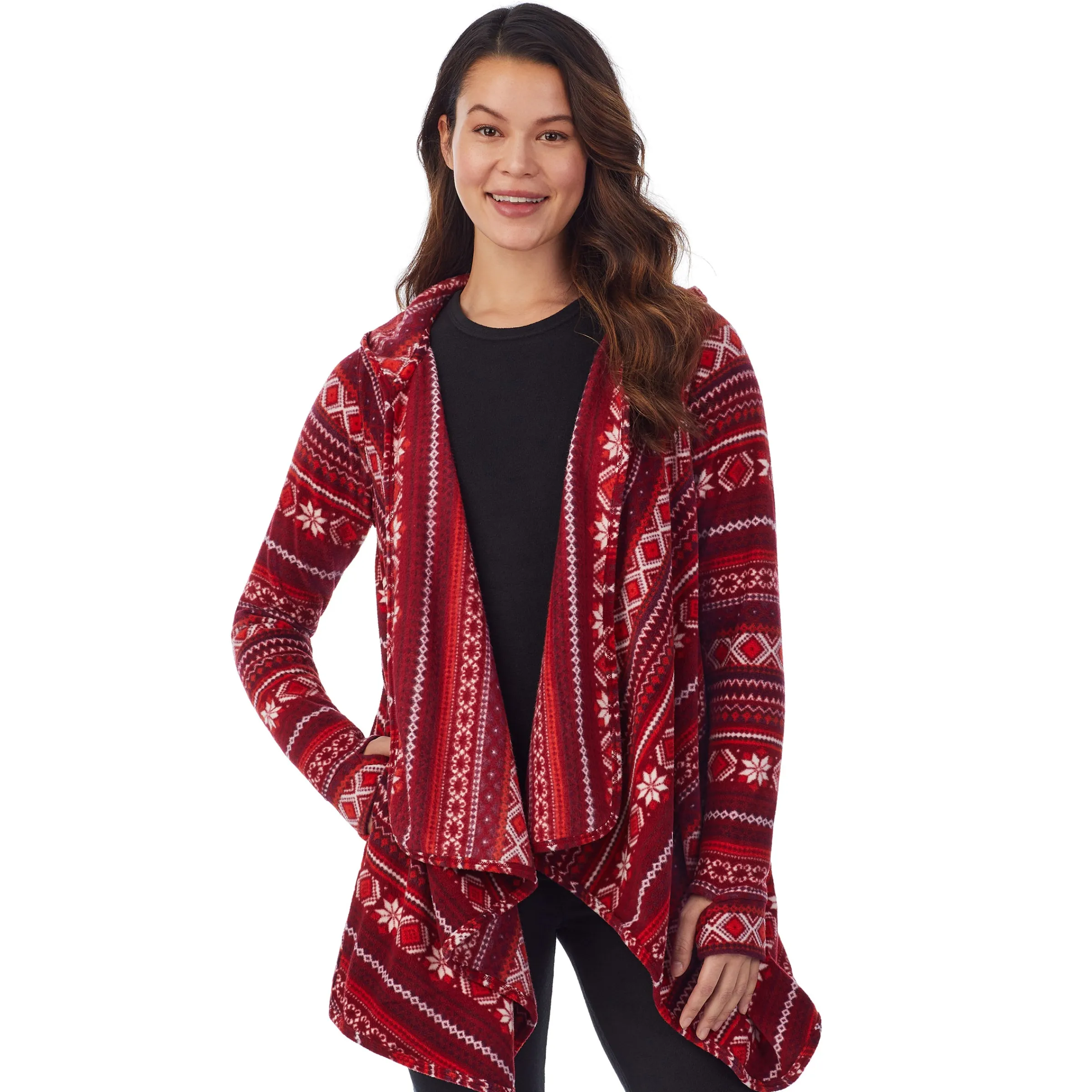 Discount Fleecewear With Stretch Long Sleeve Hooded Wrap Women Lounge|Wraps + Hoodies