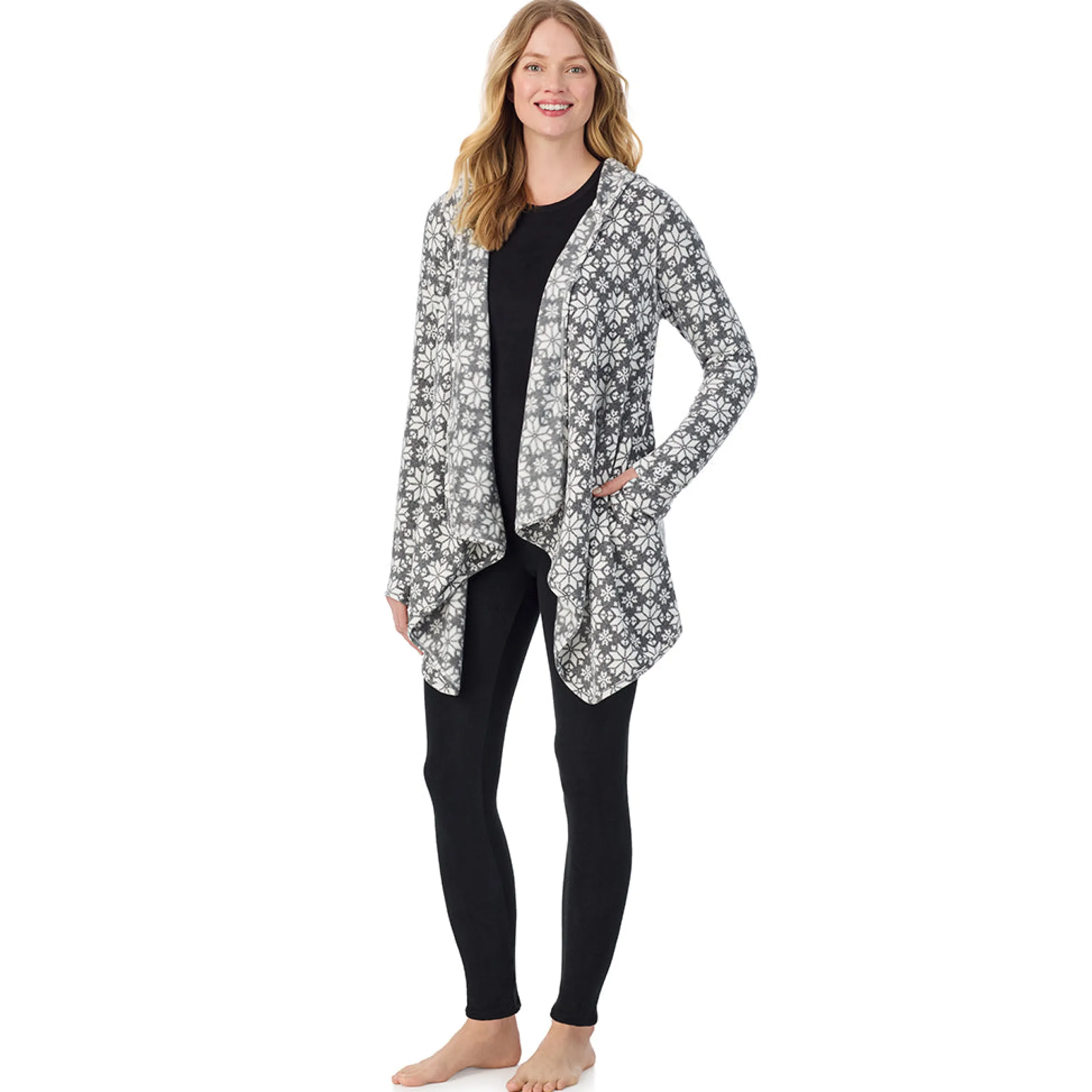 Discount Fleecewear With Stretch Long Sleeve Hooded Wrap Women Lounge|Wraps + Hoodies