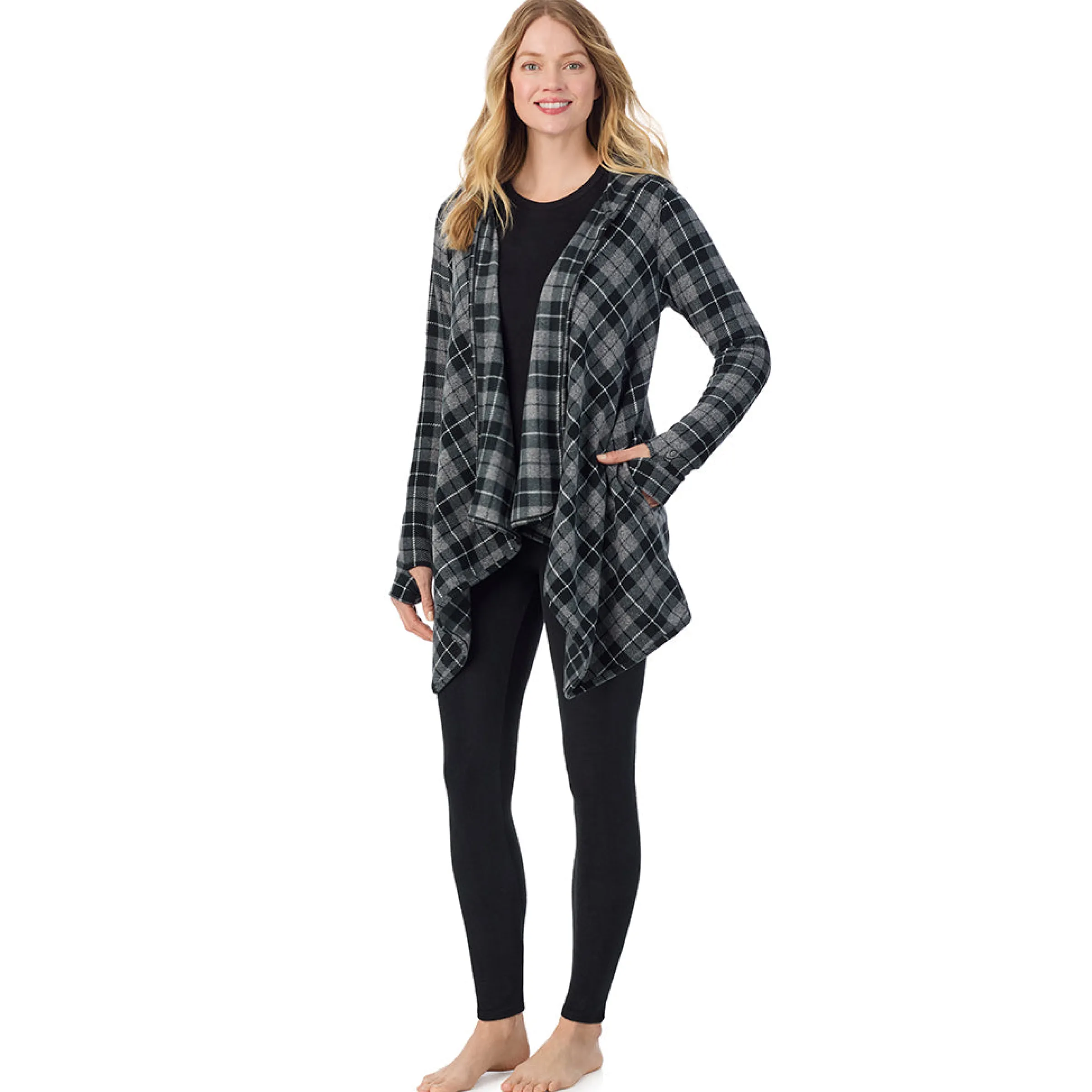 Discount Fleecewear With Stretch Long Sleeve Hooded Wrap Women Lounge|Wraps + Hoodies