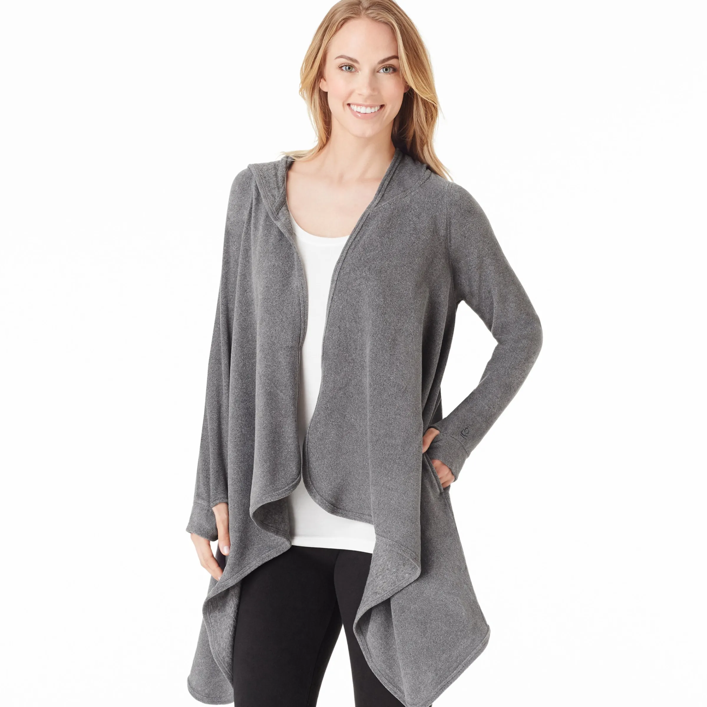 Discount Fleecewear With Stretch Long Sleeve Hooded Wrap Women Lounge|Wraps + Hoodies