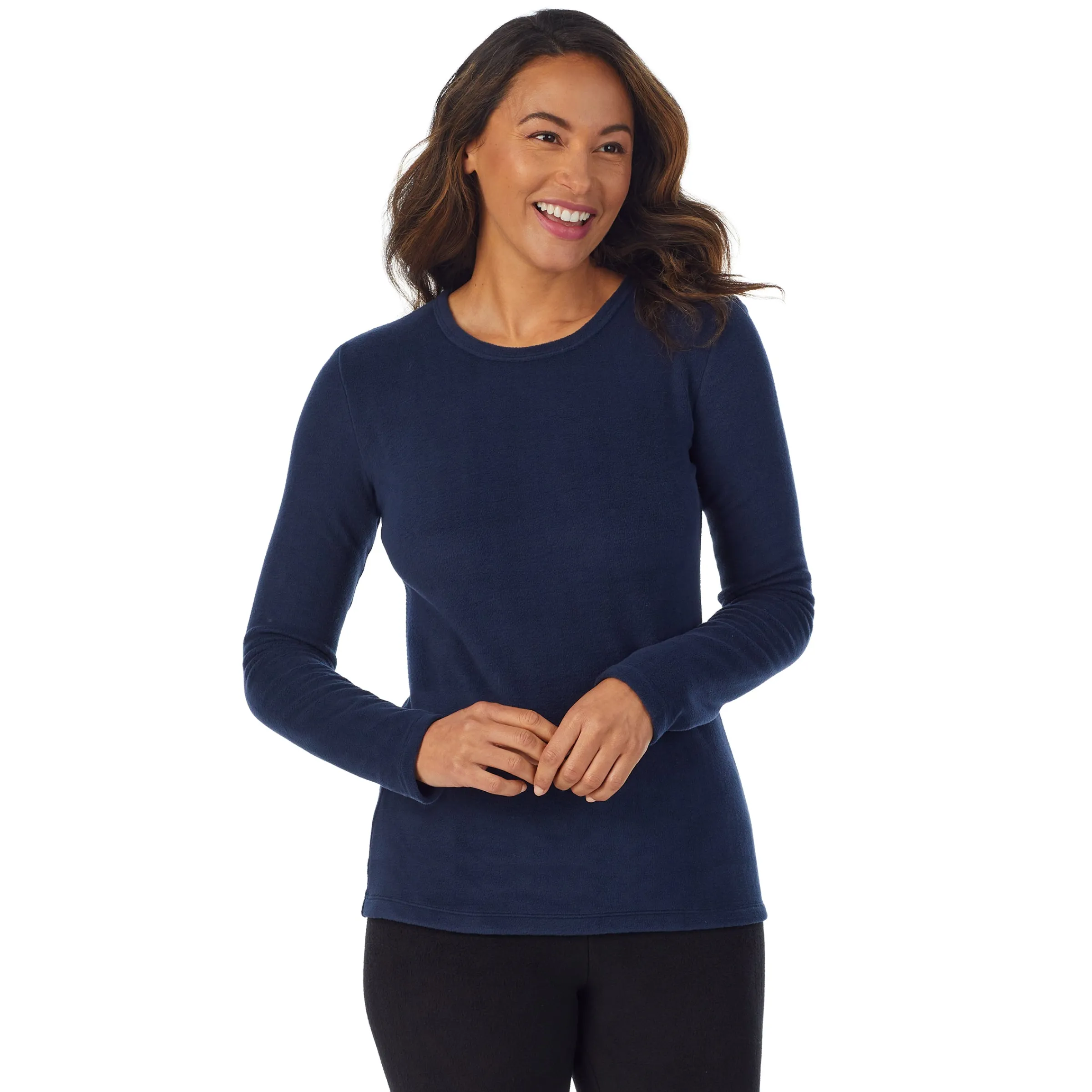 Fleecewear With Stretch Long Sleeve Crew TALL Women Petite + Tall|Long Sleeves