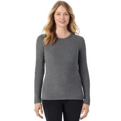 Fleecewear With Stretch Long Sleeve Crew TALL Women Petite + Tall|Long Sleeves