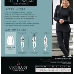 Fleecewear With Stretch Long Sleeve Crew TALL Women Petite + Tall|Long Sleeves