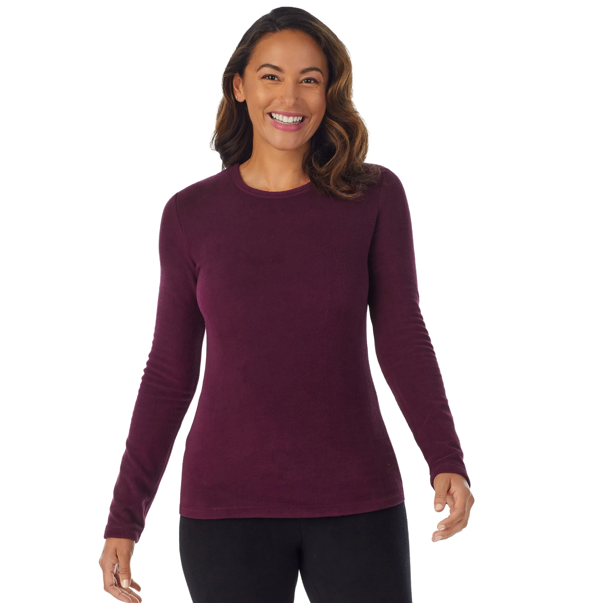 Fleecewear With Stretch Long Sleeve Crew TALL Women Petite + Tall|Long Sleeves