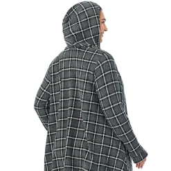 Hot Fleecewear With Stretch Long Sleeve Hooded Wrap PLUS Women Plus Size|Lounge