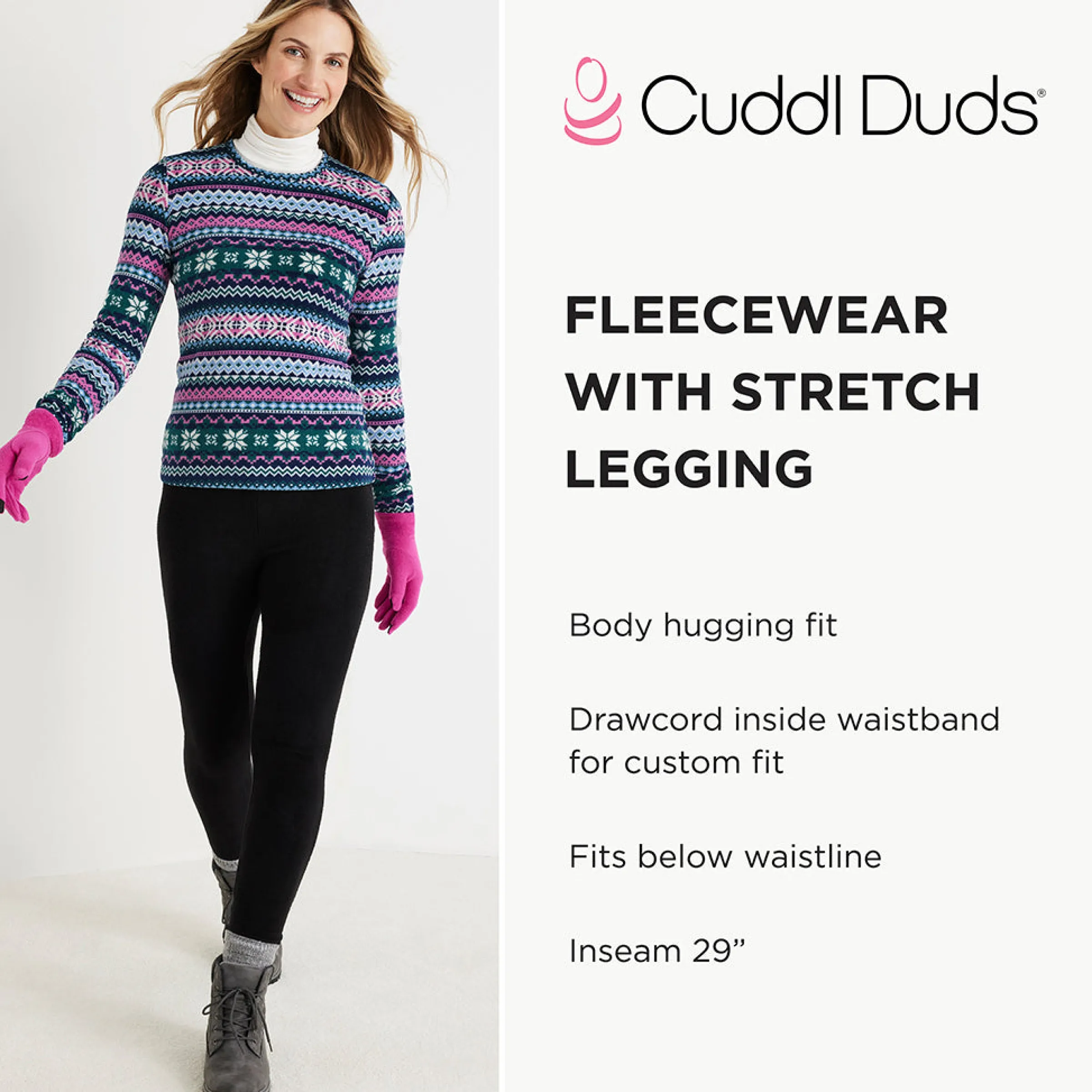 New Fleecewear With Stretch Legging PETITE Women Petite + Tall|Bottoms