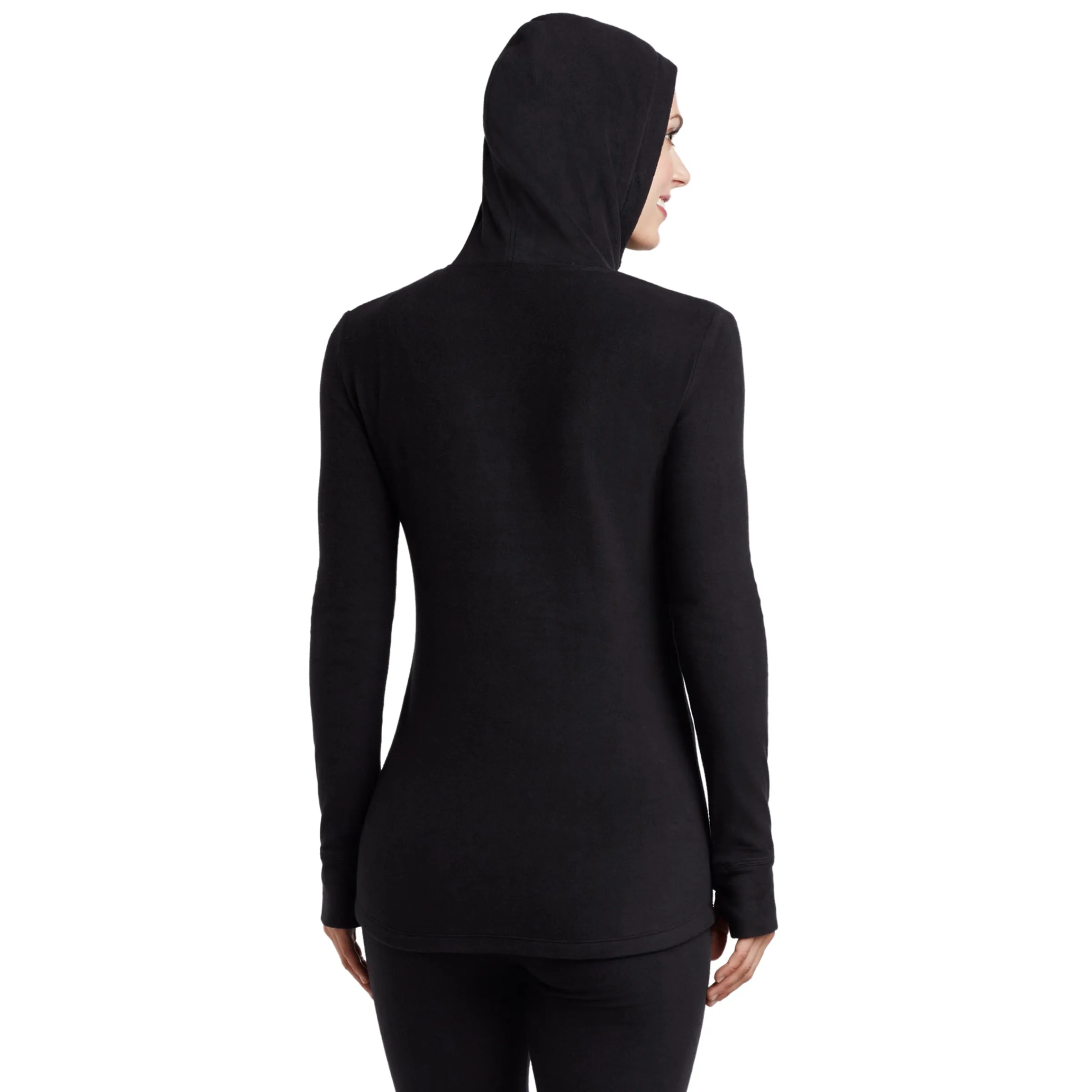 Online Fleecewear With Stretch Long Sleeve Half Zip Hoodie Women Lounge|Long Sleeves