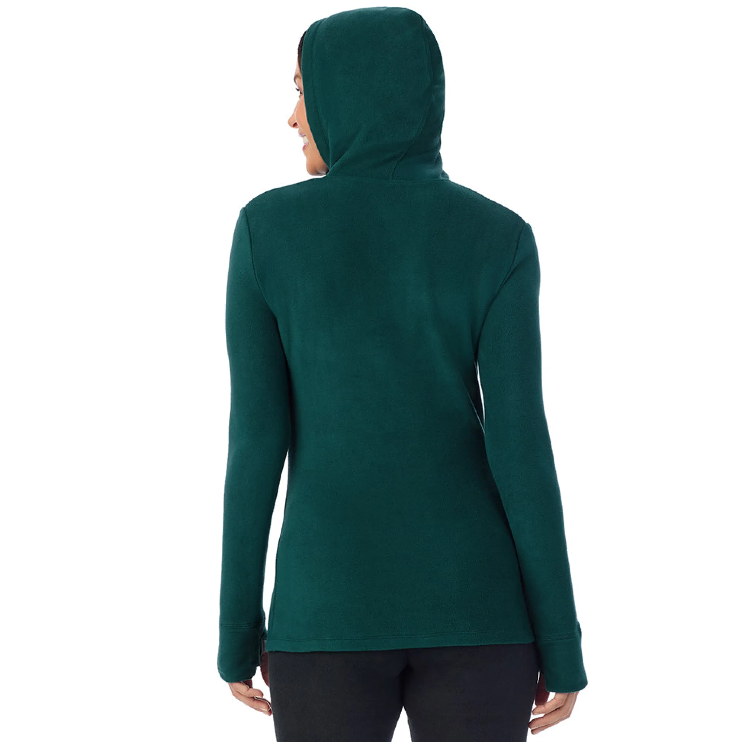 Online Fleecewear With Stretch Long Sleeve Half Zip Hoodie Women Lounge|Long Sleeves