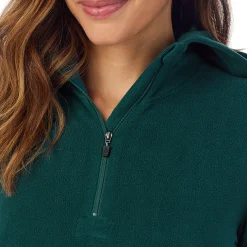 Online Fleecewear With Stretch Long Sleeve Half Zip Hoodie Women Lounge|Long Sleeves
