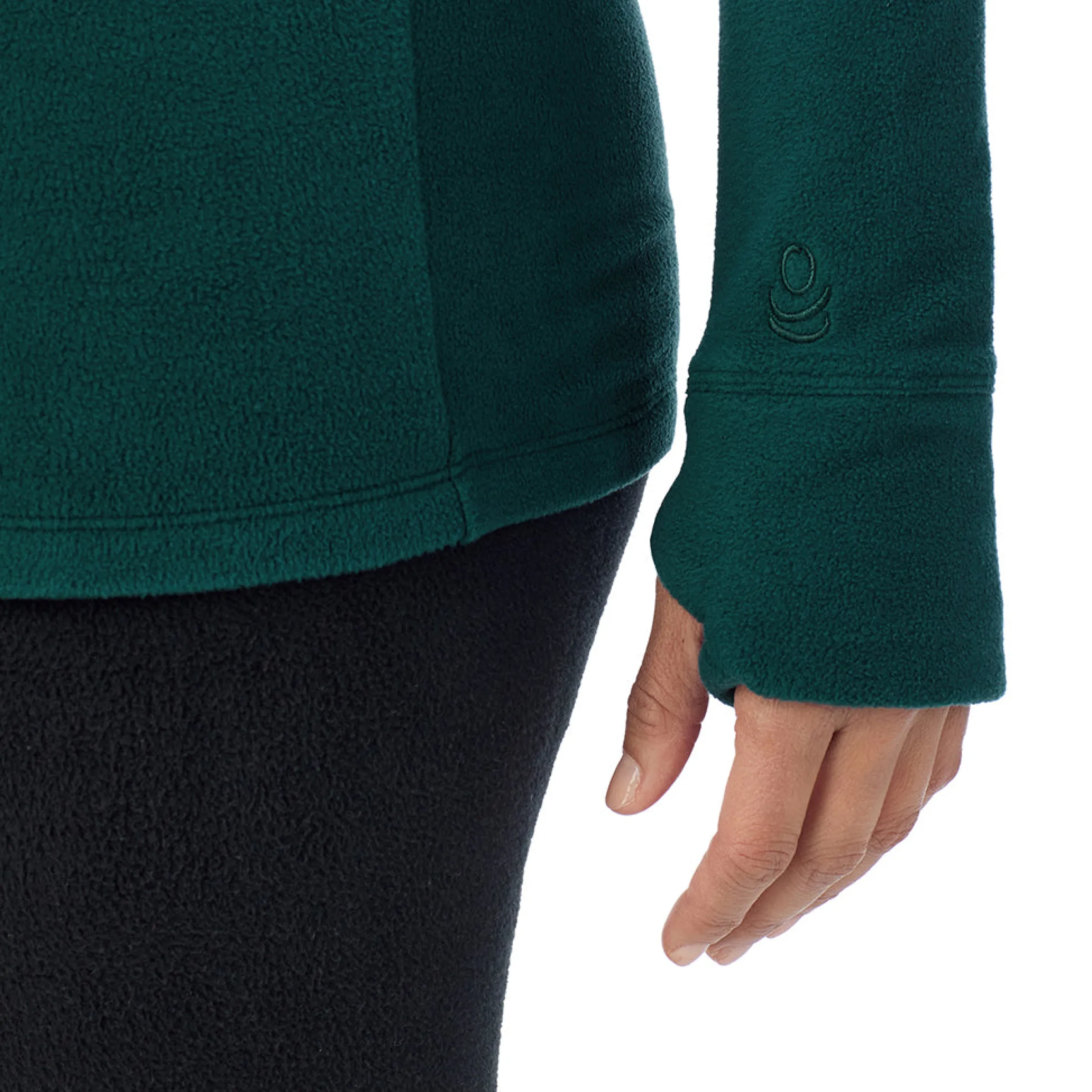 Online Fleecewear With Stretch Long Sleeve Half Zip Hoodie Women Lounge|Long Sleeves