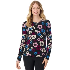 Outlet Fleecewear With Stretch Long Sleeve Crew Women Long Sleeves