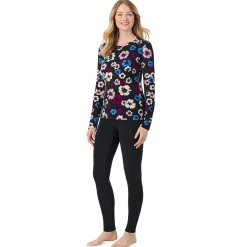 Outlet Fleecewear With Stretch Long Sleeve Crew Women Long Sleeves