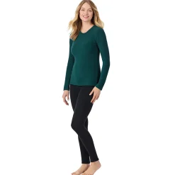 Outlet Fleecewear With Stretch Long Sleeve Crew Women Long Sleeves