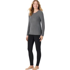 Outlet Fleecewear With Stretch Long Sleeve Crew Women Long Sleeves