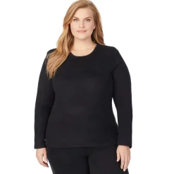 Hot Fleecewear With Stretch Long Sleeve Crew PLUS Women Plus Size|Long Sleeves