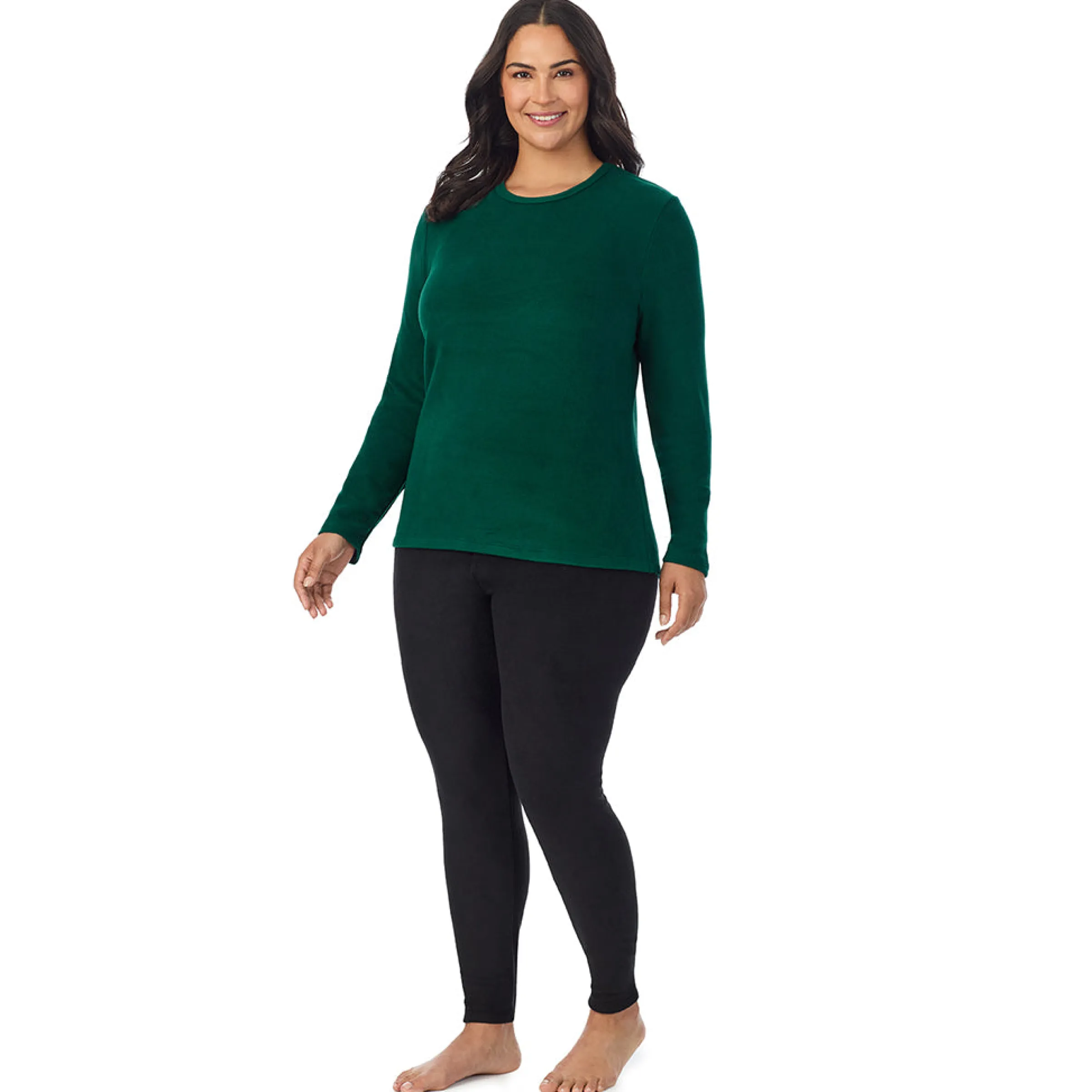Hot Fleecewear With Stretch Long Sleeve Crew PLUS Women Plus Size|Long Sleeves