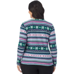 Hot Fleecewear With Stretch Long Sleeve Crew PLUS Women Plus Size|Long Sleeves