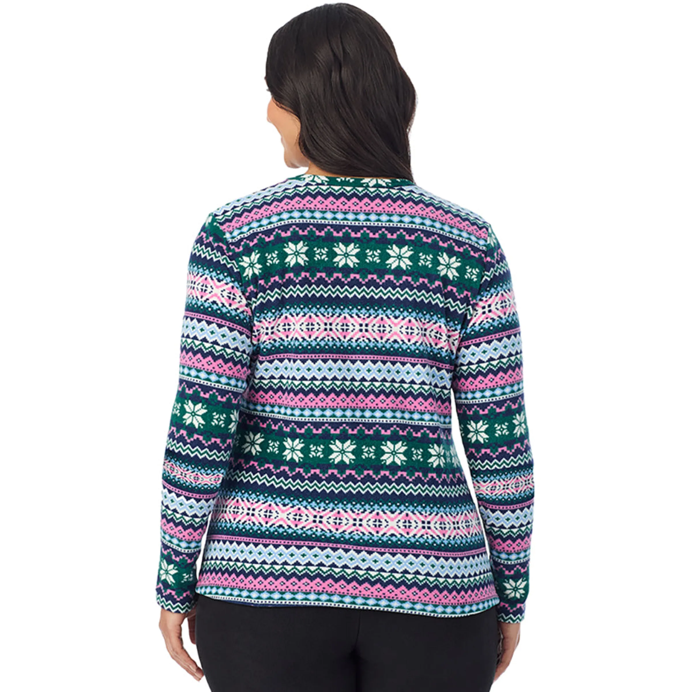 Hot Fleecewear With Stretch Long Sleeve Crew PLUS Women Plus Size|Long Sleeves