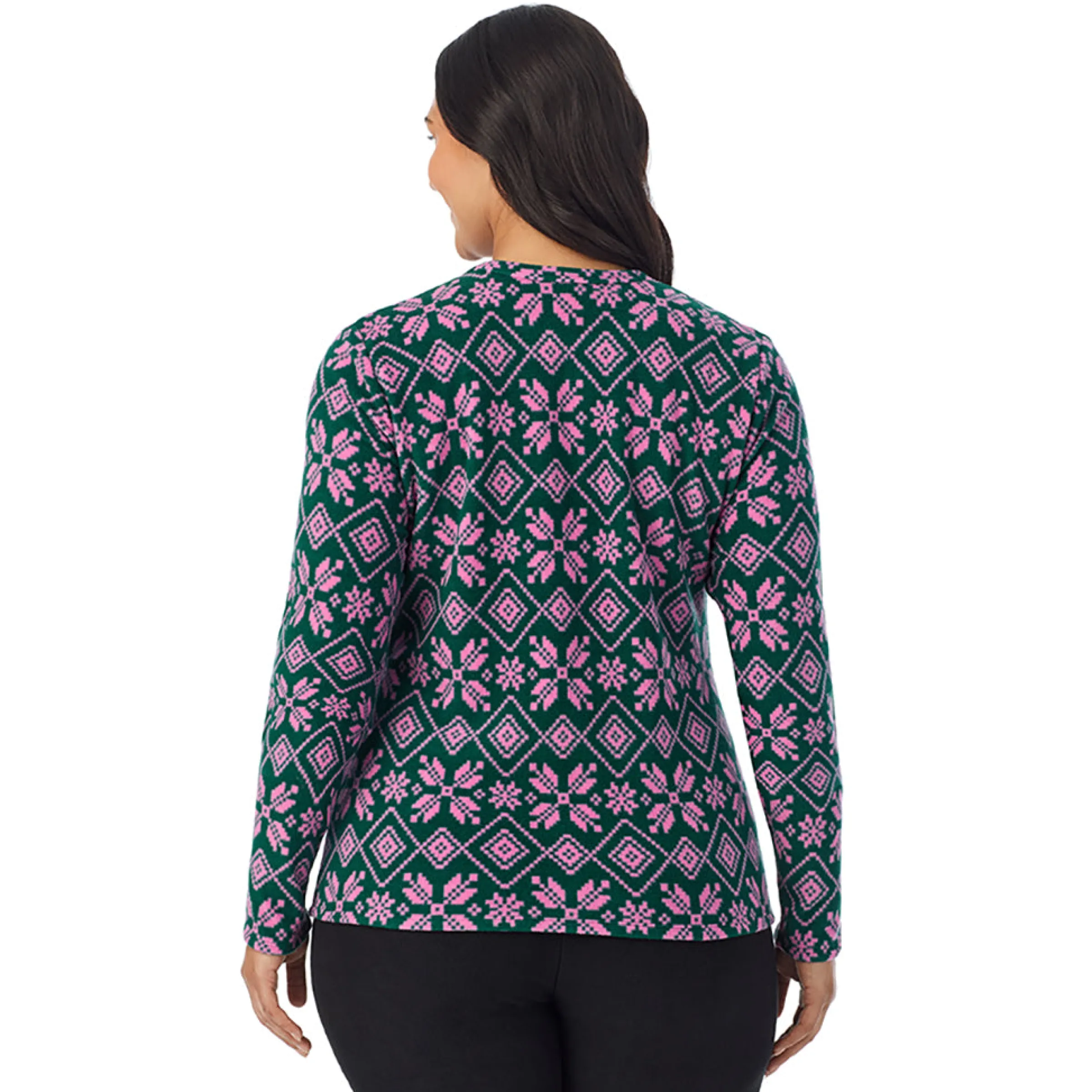 Hot Fleecewear With Stretch Long Sleeve Crew PLUS Women Plus Size|Long Sleeves